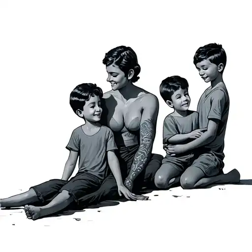 Mom Dad And Two Sons