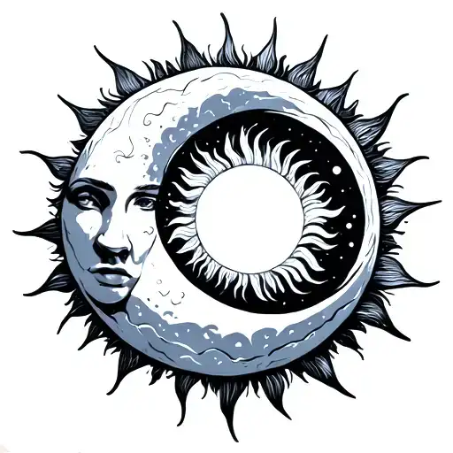 Sun And Moon Intertwined