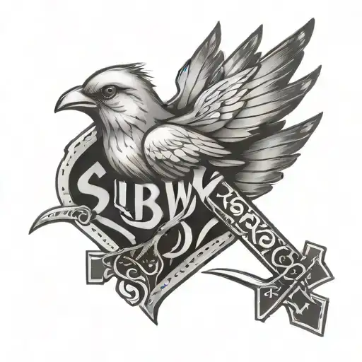 Graffiti Bird In Letters Subway Crossing