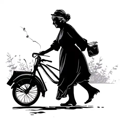 Grandmother Silhouette Walking