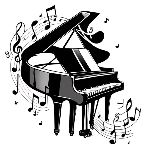 Music Notes Piano With Five Kids Names Incorporated On A Leg Full Sleeve