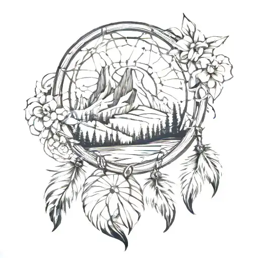 Dreamcatcher With Mountain