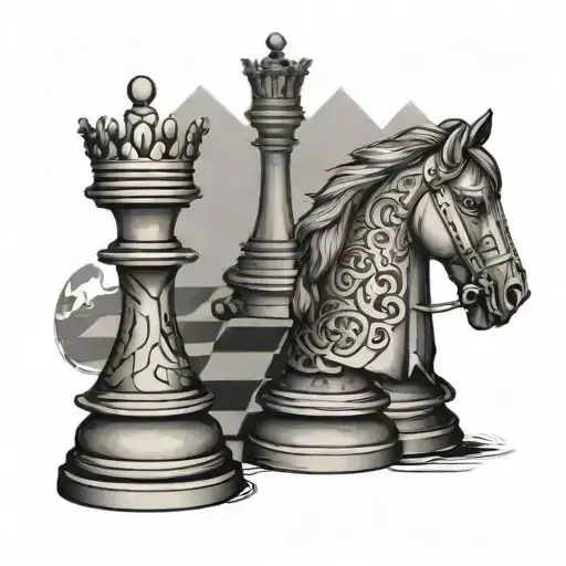 Chess Board Medieval Style