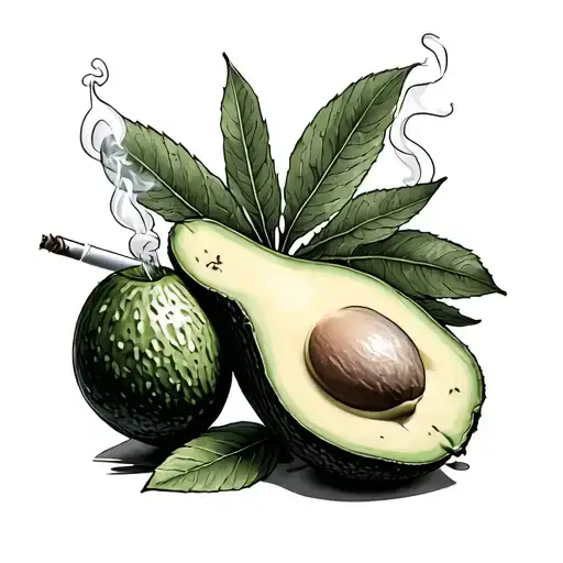 Avocado Smoking A Joint