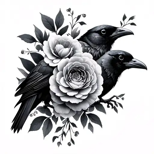 Ranunuculus And Ravens