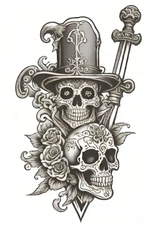 Sword And Sugar Skull