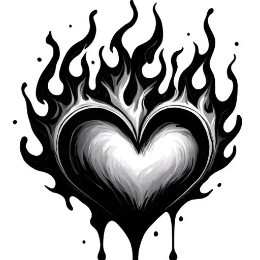 Flame Melting Heart Spaced Out