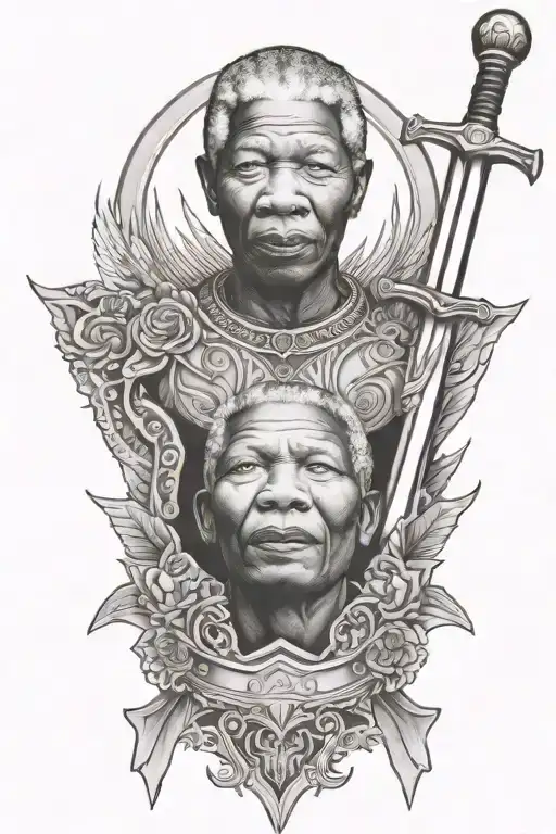 Mandela And Sword