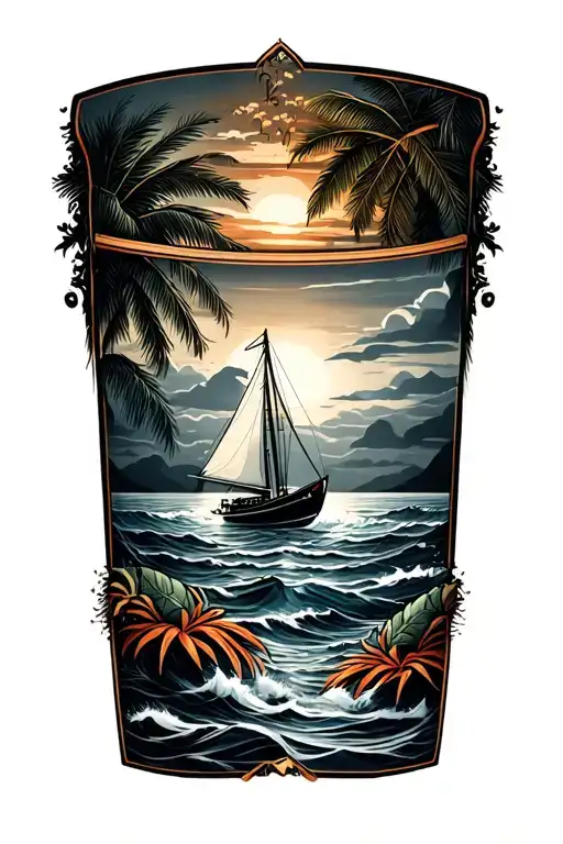 Travel Sea Holiday Symbols