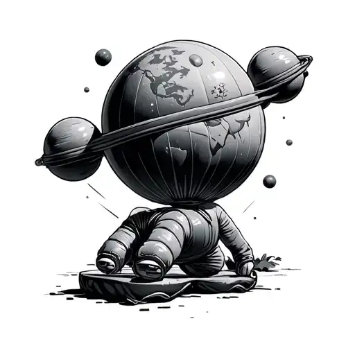 Outline Of Astro World Inflatable By Travis Scott