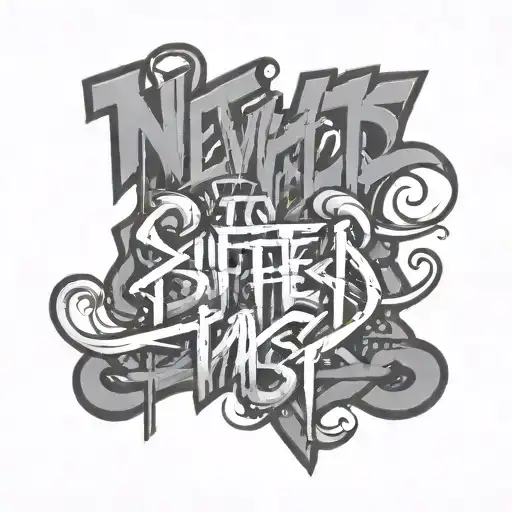 Never To Suffer Would Never To Have Been Blessed Graffiti Letters
