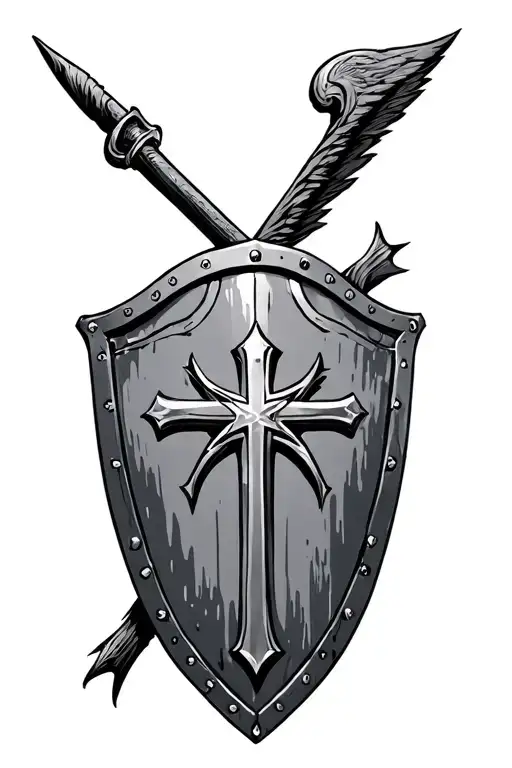 Armored Shield With Cross