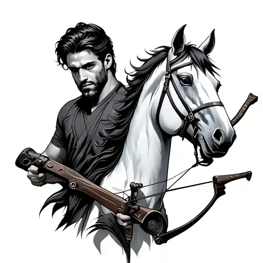 Half Man Half Horse Holding A Crossbow