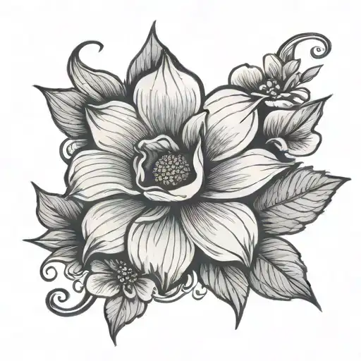 A Tattoo With The Name Darci And A Flower
