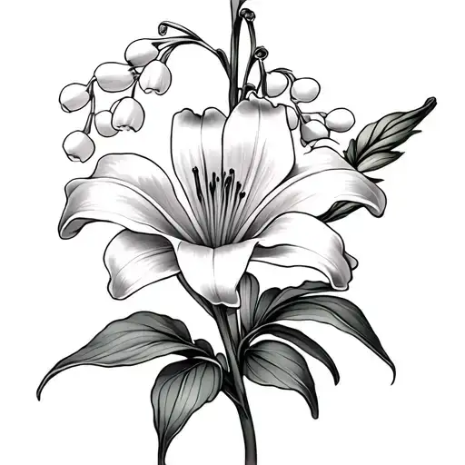 Lily Of The Valley And Marigold