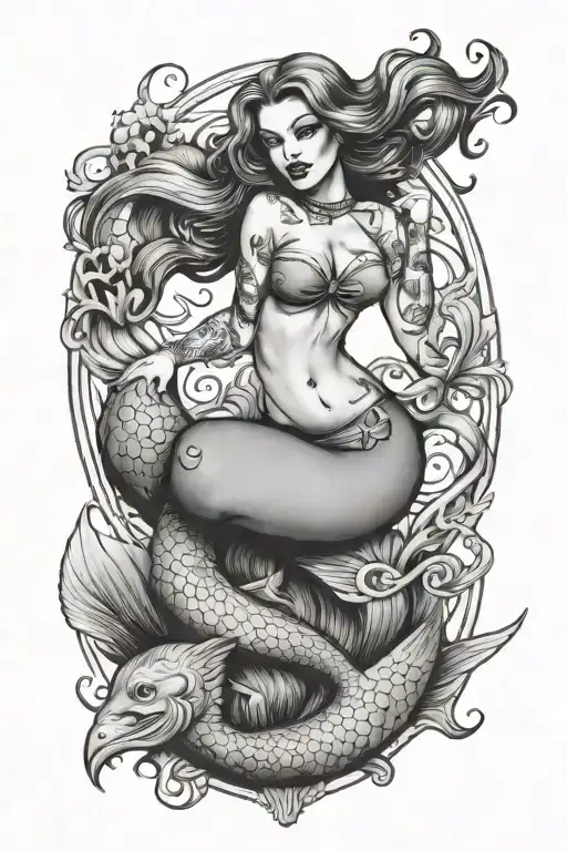 Mermaid Pin Up Girl