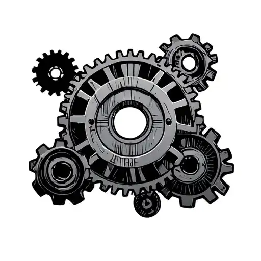 Rammstein Logo With Gears