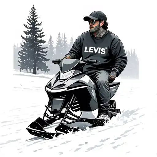 Skidoo W Guy Wearing Levi Sweater