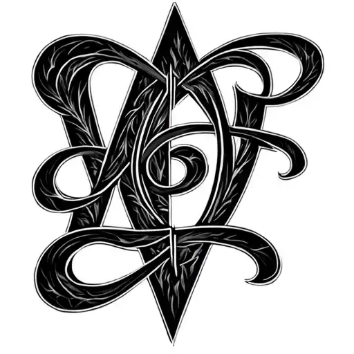 Intertwined Bg Letters