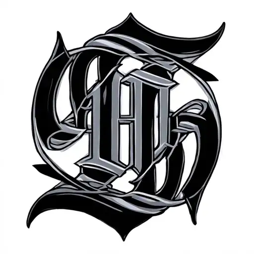 Intertwined Bg Letters