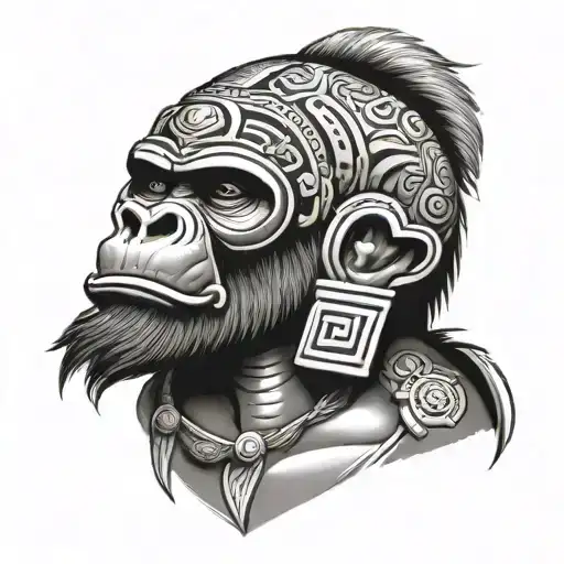 Gorilla Aztec Warrior