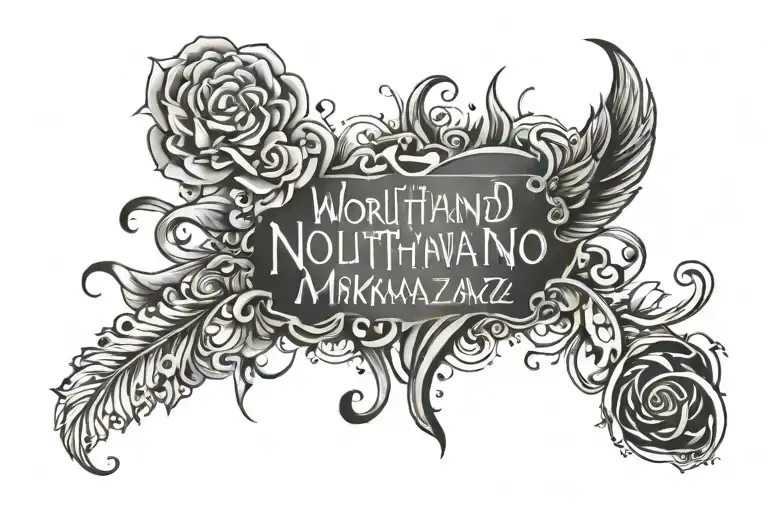 Worded Tattoo Written Noluthando Mkhwanazi On Ma Chest