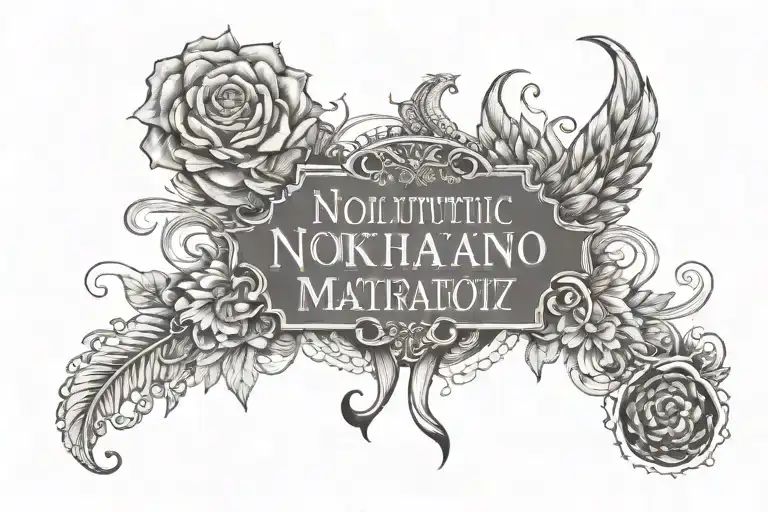 Realistic Worded Tattoo Written Noluthando Mkhwanazi On Ma Chest