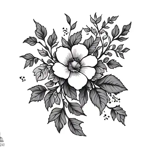 Vines And Flowers Hand