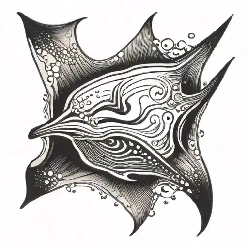 Manta Ray Swimming