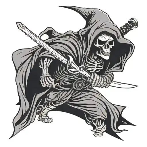 Grim Reaper With A Katana
