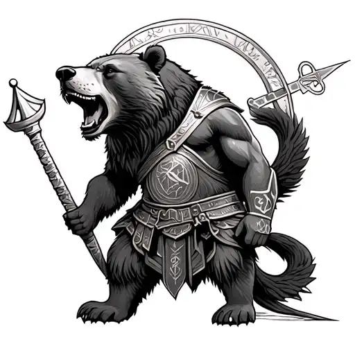 Bear Libra Ortodox Warrior Soldier