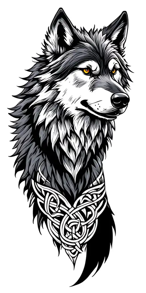 Celtic Wolf Surrounded