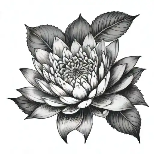 Waterlilly And Marigold Flower