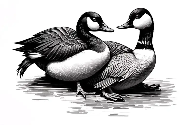 Mother Goose And Son Goose