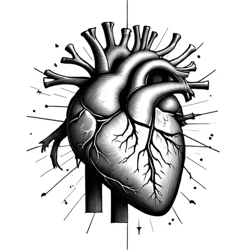 Human Heart Shape Diagram Outline