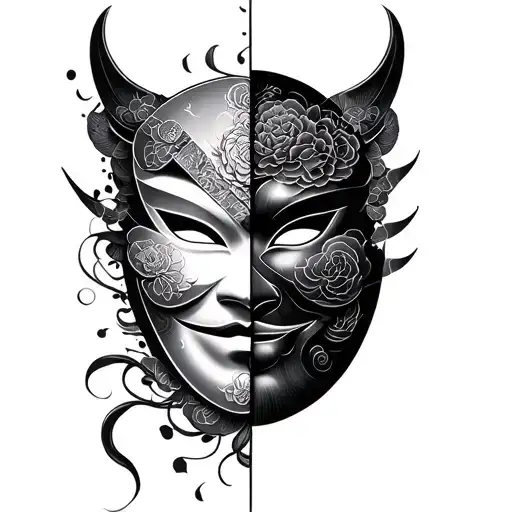 Japanese Mask Split In Half