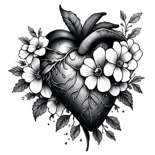 Heart With Flowers