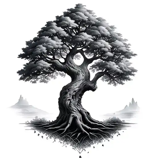 I Want A Tattoo That Repsresents The Tree Of Life But Somehow Split Into Two Since I Have Two Sons