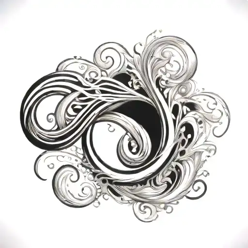 Infinity Wave With Initials