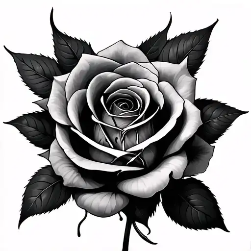 Eyes Crying With A Rose