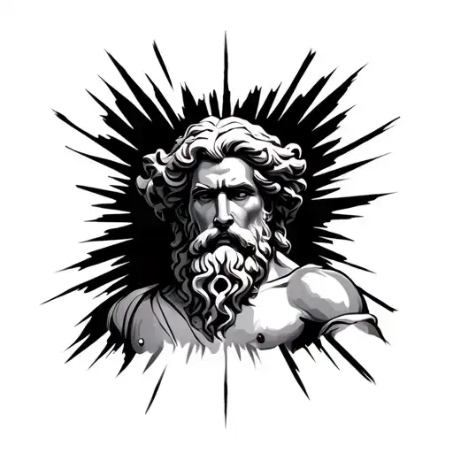 Zeus With Background Rays