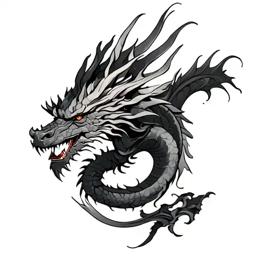 Full Back Tattoo Dragon