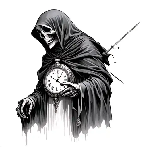 Grim Reaper With Clock