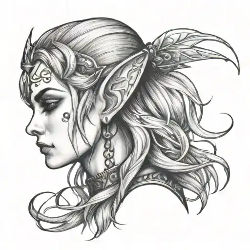 Night Elf Girl Side Profile