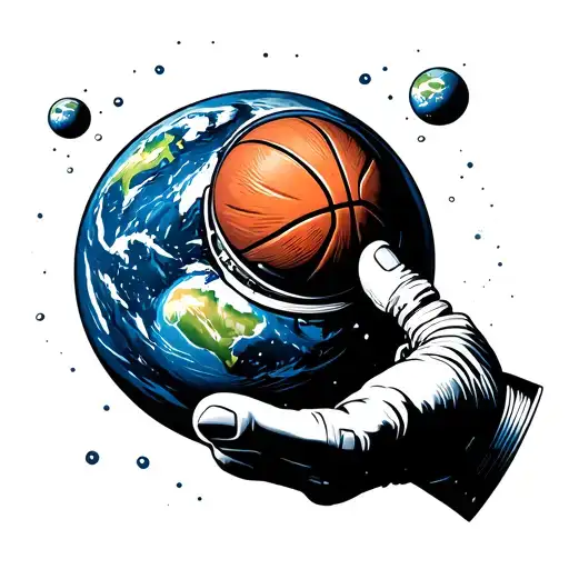 Astronaut Spinning The Earth On His Finger Like A Basketball