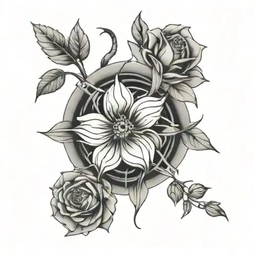 Cybersigilism Flowers Intertwined