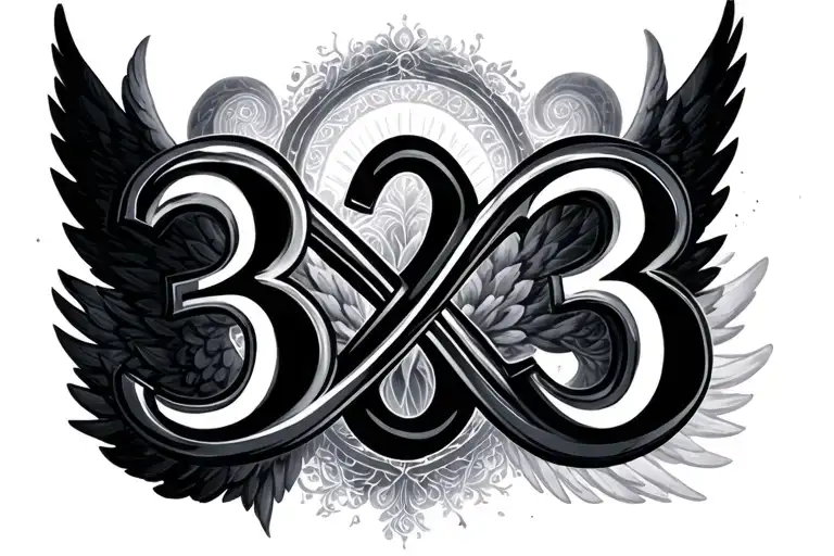 333 Angel Number Inside A Infinity Symbol