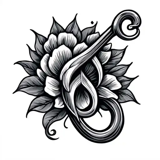 Treble Hook In Skin