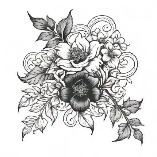 Birth Flowers Of March 11 And August 23 Intertwined