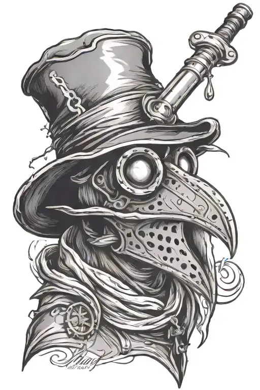 Plague Doctors Mask With Syringe